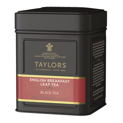 Taylors of Harrogate English Breakfast Tea, 4.41 oz Tin (Pack of 2)