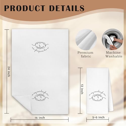 Exqcom Sourdough Era Kitchen Towel 16x24 Inch Funny Baking Gift