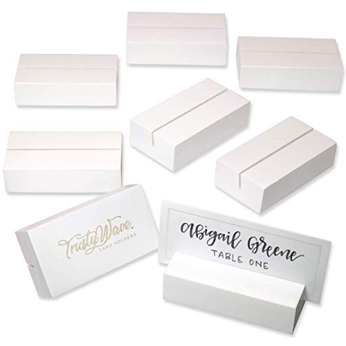 Solid Wood Place Card Holders Set of 8 for Weddings & Events