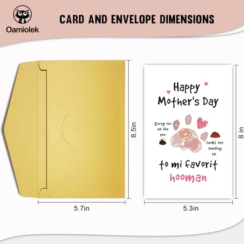 Funny Mother's Day Card for Dog Mom - Cute & Heartfelt