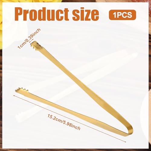 Stainless Steel Egg Chalaza Remover Tongs - 5.98 Inch Gold Kitchen Tool