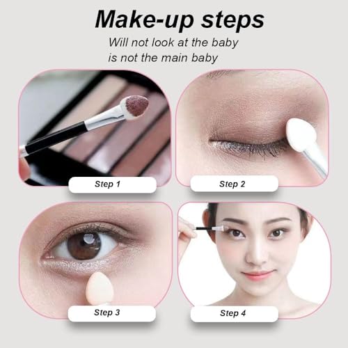 12-Piece Double-Sided Sponge Eyeshadow Brushes & Disposable Applicators
