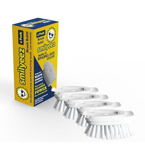Smilyeez Replacement Brush Heads for OXO Dish Brush, 4-Pack
