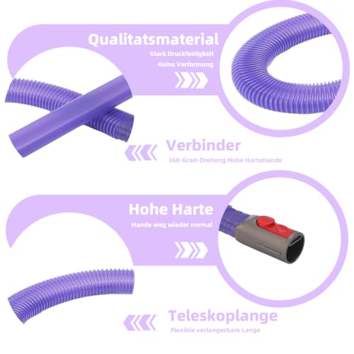 Flexible Dryer Vent Lint Vacuum Attachment for Dyson V7-V15 & Gen5 Vacuums
