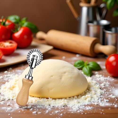 Versatile Pasta Cutter Wheel - Ravioli Crimper & Dough Cutter