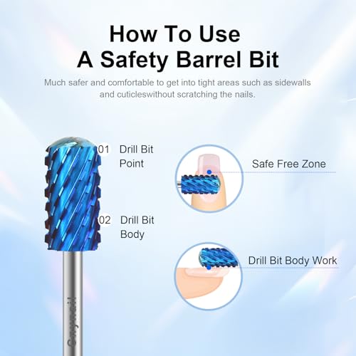 Cnynail 3/32" Tungsten Carbide Safety Nail Drill Bit - Smooth Barrel