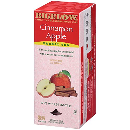 Bigelow Cinnamon Apple Herbal Tea Bags - 28 Count Box (All Natural)