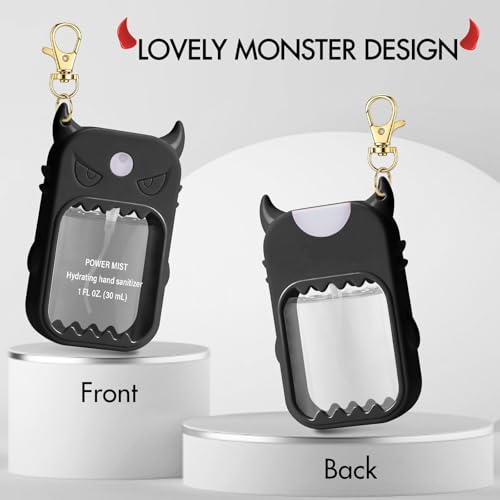 JAMIEWIN Monster Silicone Case for Touchland Hand Sanitizer with Keychain