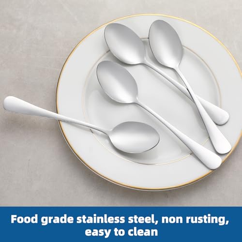 WISKEMA 12 Pcs Stainless Steel Teaspoons Set - Durable & Dishwasher Safe