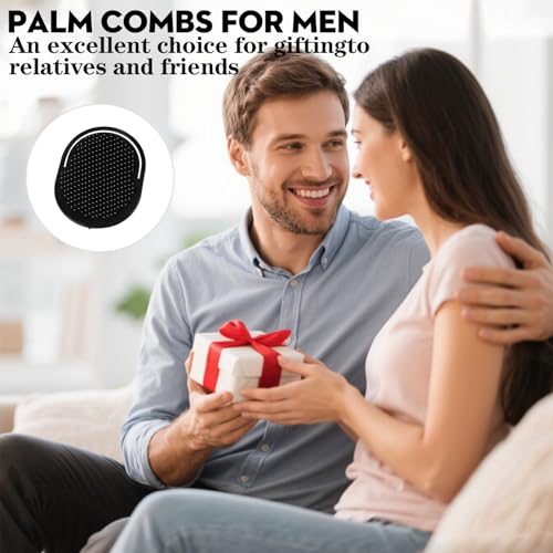 6 Pcs Palm Combs for Men, Scalp Massager Hair Brush & Pocket Comb
