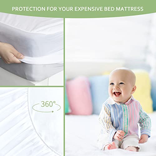 Waterproof Twin Mattress Protector - Breathable Viscose Jersey Cover