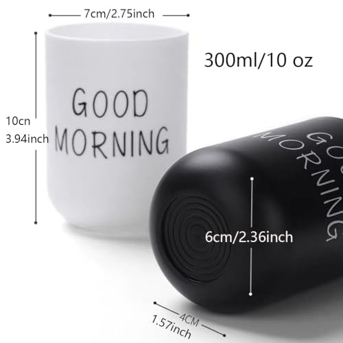 2-Pack Plastic Toothbrush Holder Cups, Eco-Friendly Bathroom Accessories