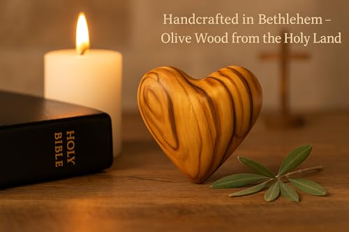 Zuluf 1.25" Olive Wood Pocket Heart – Hand Carved Wooden Fidget Keepsake