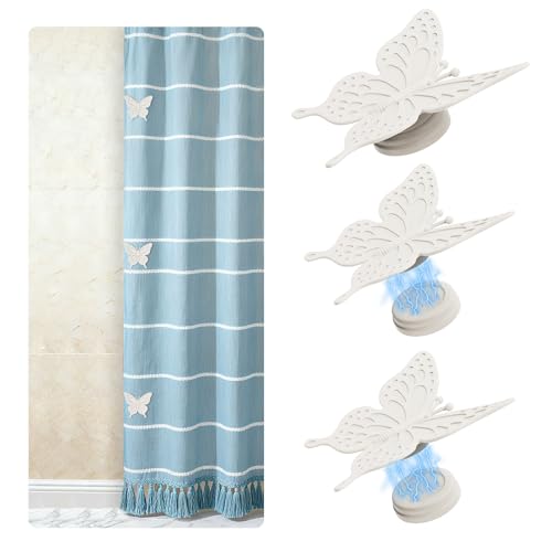 Magnetic Silicone Shower Curtain Clips - 3 Pack, Windproof & Waterproof