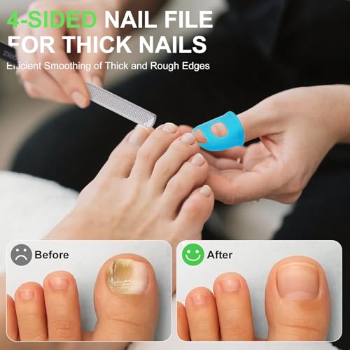 Metal Nail File and Ingrown Toenail Lifter Pedicure Tool Set