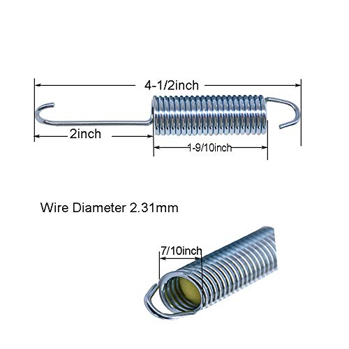 4.5-inch Recliner Mechanism Tension Spring Replacement - 2 Pack