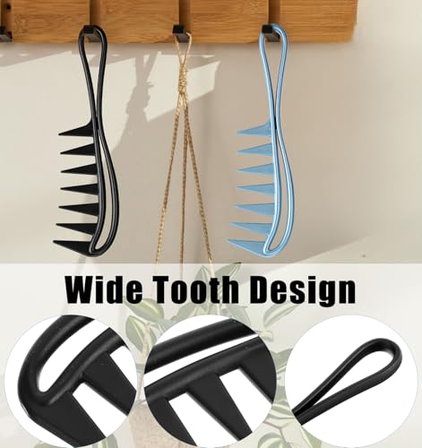Thrymme Wide Tooth Comb for Curls - 4 Pack Hair Detangling Combs