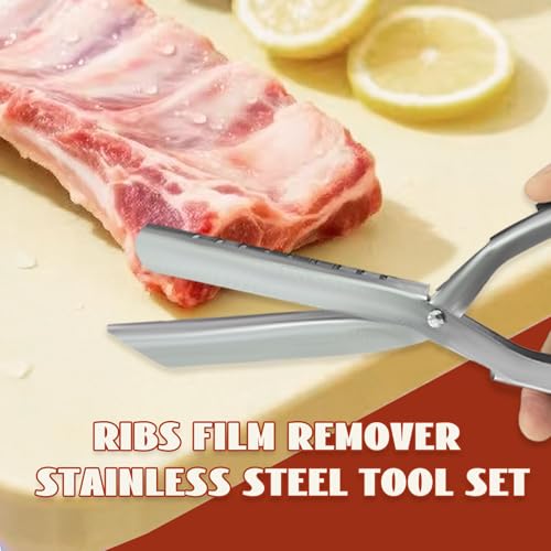 Standard Rib Membrane Remover Kit - Stainless Steel BBQ Tool