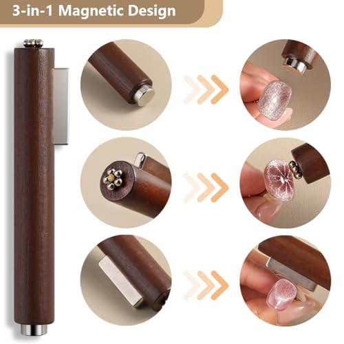 FSpronail 7-Piece Cat Eye Nail Magnet Tool Set with Wooden Handle