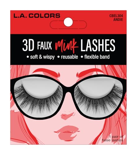 L.A. Colors 3D Faux Mink False Eyelashes - Andie