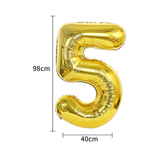 Gold 50th Birthday Decoration Kit with Banner & Balloons
