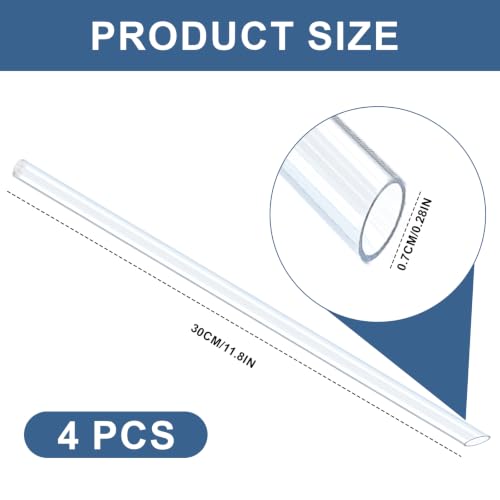 4 Pcs Clear Replacement Straws for ALTGLAS Soap Pumps - Cuttable & Durable