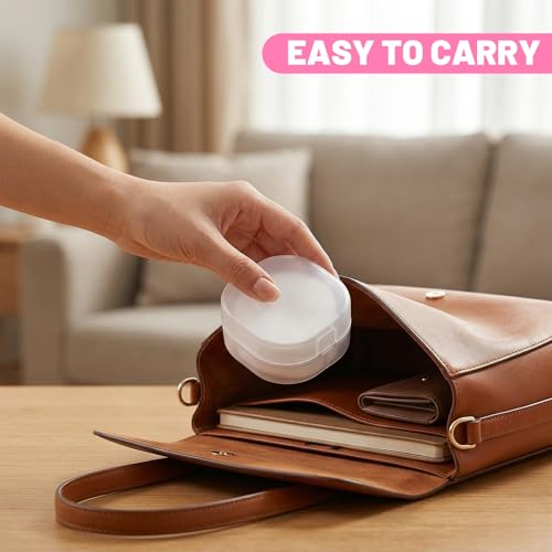 2Pcs Portable Toner Pad Travel Case - Durable PP Cotton Pad Holder