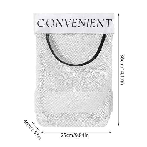 2 Pack Trash Bag Holder Dispenser Sticky Wall Mount Mesh Convenient
