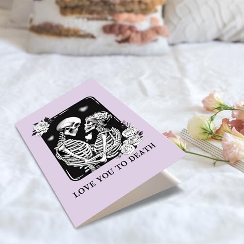 Gothic Skeleton Anniversary Card for Boyfriend & Girlfriend
