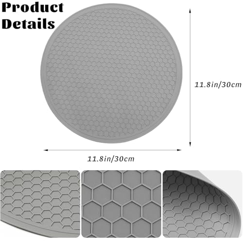 11.7" Silicone Microwave Mat – Heat-Resistant Trivet & Pot Holder