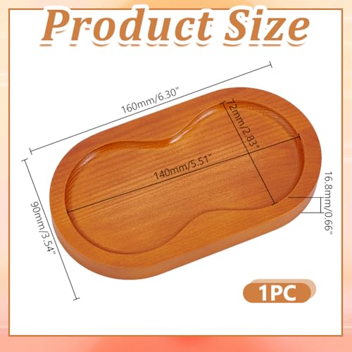 Wooden Salt and Pepper Grinder Tray - 2 Slot Storage Holder