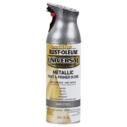 Rust-Oleum Universal All Surface Metallic Spray Paint, Dark Steel, 11 oz