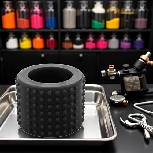 Black Silicone Tattoo Grip Cover 25x30mm for Pen Machines