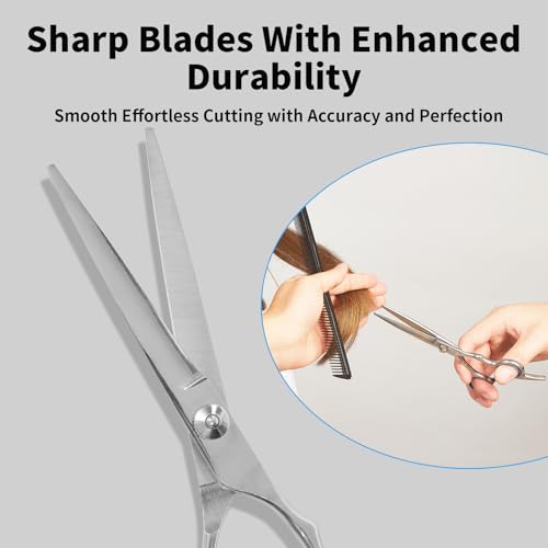 Homekoey 6.5 Inch Professional Stainless Steel Hair Cutting Scissors with Comb