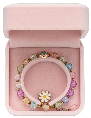 Pink Velvet Bracelet Jewelry Box - Bangle Storage Organizer