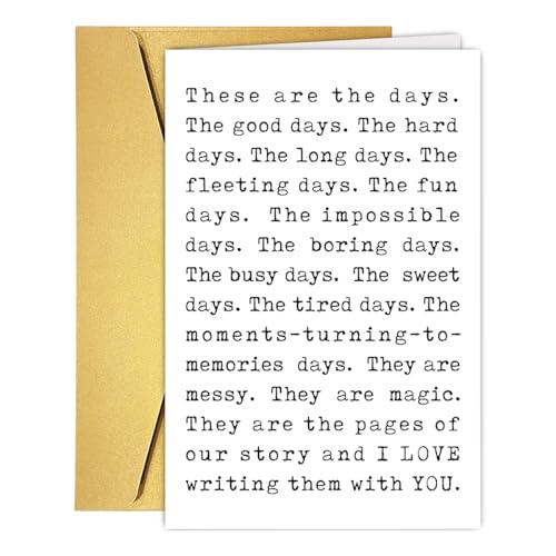 Qamza Romantic Anniversary Card for Women Men - These Are the Days, Variation #3