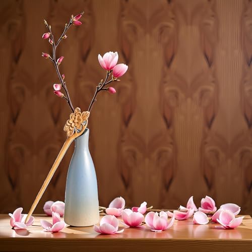 Wooden Hair Stick Vintage Carved Hair Fork Traditional Asian Hairpin