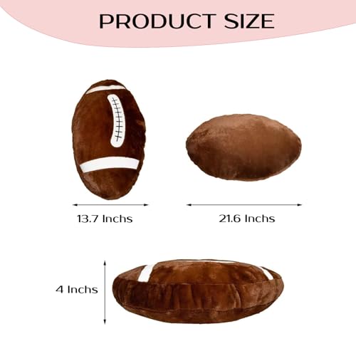 15.7 Inch Football Pillow - Soft Plush Sports Throw Pillow