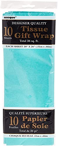 Teal Green Tissue Gift Wraps - 20" x 26", 10 Pack