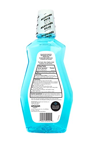 Amazon Basics Fluoride Mouthwash Alcohol Free Mint Flavor 1 Liter