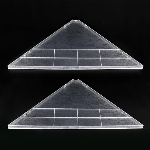 Evron Corner Mounting Shelf Set of 2 - Clear Floating Wall Shelves
