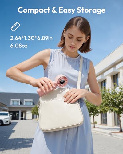 Gaiatop 3-in-1 Portable Handheld Fan - Rechargeable Neck & Desk Fan, Quiet with 18 Hours Battery Life, Perfect for Travel & Outdoor Activities