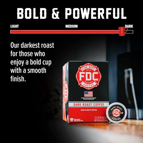 Fire Department Coffee Dark Roast K-Cup Pods - 12 Single Serve