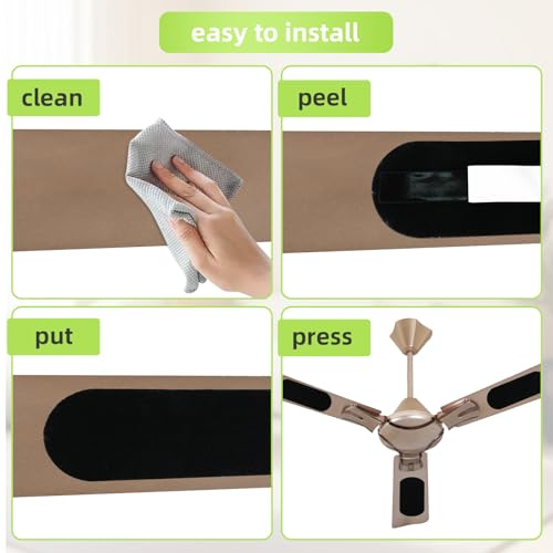 Gallipower Ceiling Fan Blade Air Purifier Filters - 10 Pack, Style 2
