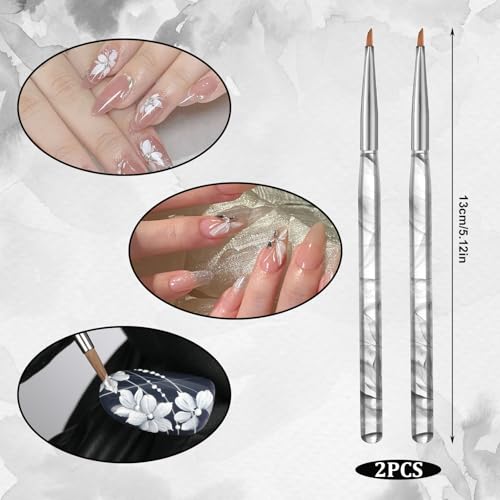 2PCS Triangular Pyramid Nail Brush for 3D Flower & Butterfly Art