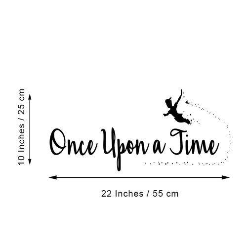 Once Upon a Time Nursery Wall Quotes Decals Vinyl Lettering for Kids Room Decoration Graphic Motto Art Letters