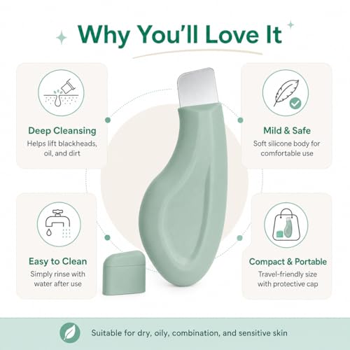 BIDEX Silicone Blackhead Remover & Face Scraper Tool for Sensitive Skin
