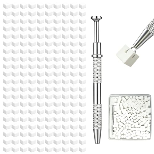 Nail Art Ombre Sponges Set 200 Pcs with Pickup Tool for Gradient Manicure