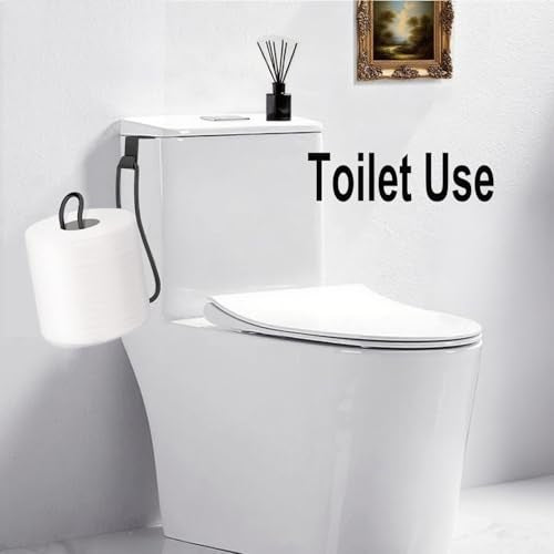 Black Over The Tank Toilet Paper Holder Set - 2 Pack, Space-Saving Bathroom Organizer