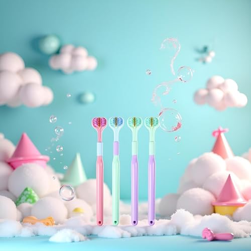 3-Sided Toothbrush Soft Bristle 4-Pack for Adults and Youth Oral Care